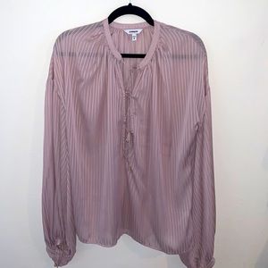 Mauve/Pink Puff Sleeve Blouse